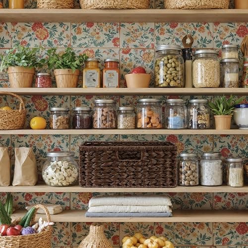 GRANNY SAYS Wicker Storage Baskets for Shelves, Plastic Brown Basket,1-Pack | Waterproof Wicker Baskets for Organizing, Woven Baskets for Shelves, Decorative Basket for Pantry, Brown Basket for Storage thumbnail 7