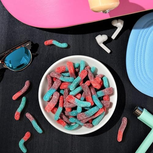 Trolli Sour Brite Crawlers, Very Berry, Sour Gummy Worms, 28.8 Ounce Resealable Bag thumbnail 7