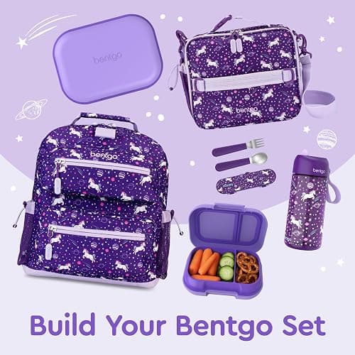 Bentgo Chill Kids Leak-Proof Lunch Box - 4-Compartment Bento Box with Built-In Ice Pack, 3.3 Cup Capacity, PFAS & BPA-Free, Microwave & Dishwasher Safe, Ideal Size for Ages 3 to 7 (Purple) thumbnail 8