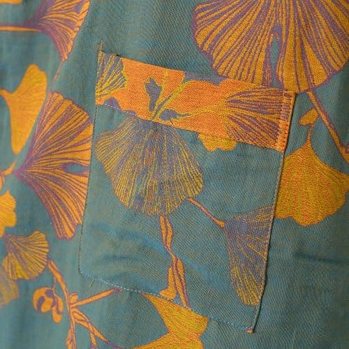 Purefair 100% Cotton Gauze Ginkgo Leaf Kimono Robe, Long Knit Loose Bathrobe Nightgown Ladies Loungewear Sleepwear for Women thumbnail 5