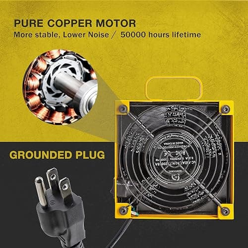 KOTTO Solder Smoke Absorber Remover Fume Extractor Smoke Prevention Absorber DIY Working Fan for Soldering Station (Yellow) thumbnail 4