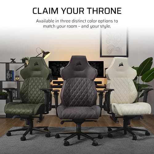 Corsair TC500 Luxe Gaming Chair – Premium Breathable Fabric – Wide Seat – Five-Way Adjustable Armrests – Adjustable Built-in Lumbar Support – 90-135 Degree Recline – Shadow thumbnail 8