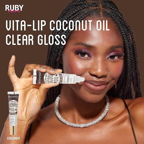 Ruby Kisses Broadway Vita-Lip Clear Lip Gloss (3 Pack Mango Butter, Rosehip, Coconut Oil), Ultra-Hydrating & Soothing Formula with Vitamin Oils, High-Shine Non-Sticky Finish, Healing Lip Balm thumbnail 7