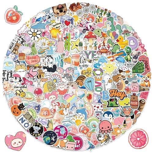 200PCS Water Bottle Stickers for Kids Teens,Vinyl Creative Stickers for Laptop Car Luggage Notebook Scrapbooks,Humorous Personalized Stickers Set,Funny Decals Pack - Image 1