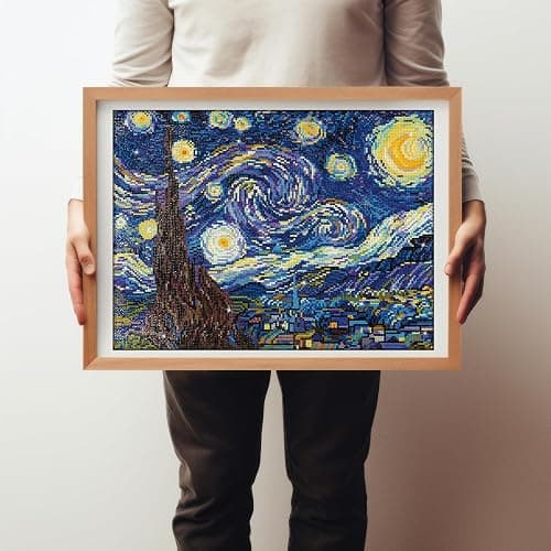 DIAMOND DOTZ Starry Night (Van Gogh) Diamond Painting Kits for Adults - Diamond Art Kits a Relaxing Creative Craft Kit with Dotz Gems 16x20 thumbnail 7