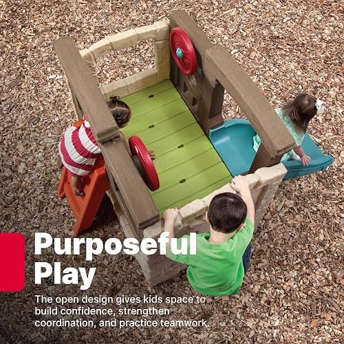 Step2 Woodland Climber II Kids Playset, Ages 2 –6 Years Old, Toddler Slide and Climbing Wall, Outdoor Playground for Backyard, Sturdy Plastic Frame, Easy Set Up thumbnail 6