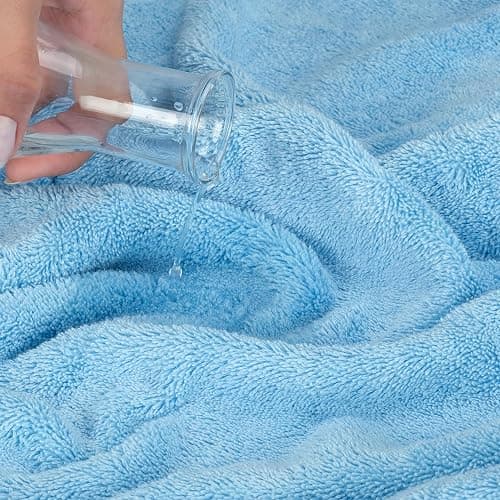Cotton Paradise 6 Piece Towel Set 100% Cotton Soft Absorbent Turkish Towels for Bathroom, 2 Bath Towels 2 Hand Towels 2 Washcloths, Sky Blue Towel Set thumbnail 7