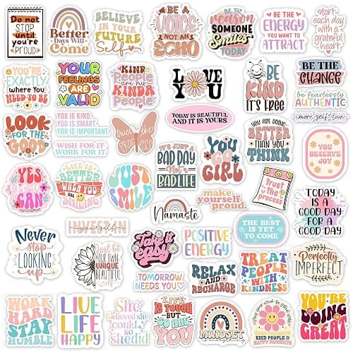 300PCS Motivational & Affirmation Stickers – for Vision Board, Positive Inspirational Decals for Water Bottles, Laptops, Planners, Journals, Scrapbooks & Teachers thumbnail 3