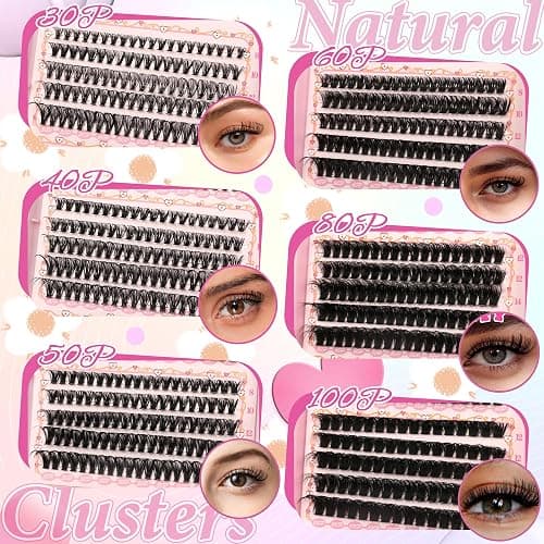 Gmagictobo DIY Lash Clusters Kit Volume Lash Clusters Thick Eyelash Extension Kit Individual Lashes Thin Band Lashes Clusters Lash Bond and Seal Lash Tweezers - Amazing thumbnail 2
