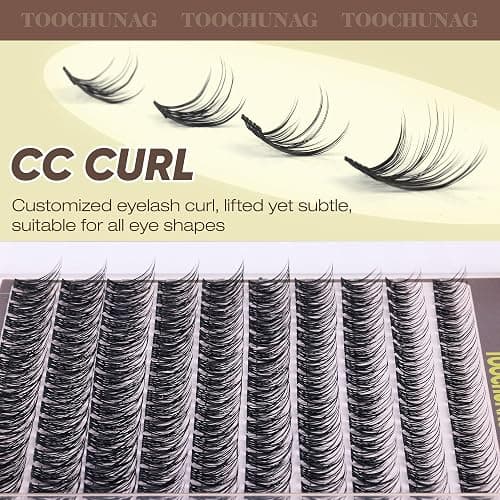 Fairy Lash Clusters 9-12mm Wispy Eyelash Clusters 160pcs Natural Cluster Eyelash Extensions CC Curve Individual Lashes Natural Look Short Thin Band Eyelashes Clusters by TOOCHUNAG thumbnail 4