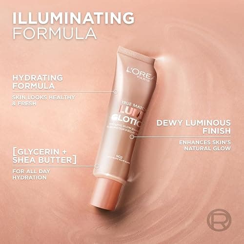 L'Oreal Paris Makeup True Match Lumi Glotion, Natural Glow Enhancer, Illuminator Highlighter, Bronzing Drops For a Sun-Kissed Glow, 904 Deep thumbnail 5