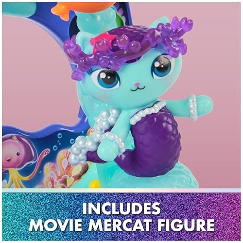 DREAMWORKS GABBY'S DOLLHOUSE The Movie, Mercat's Aquarium Balcony, with Toy Figure & Dollhouse Accessories, Kids Toys for Girls & Boys Ages 3 and Up thumbnail 4