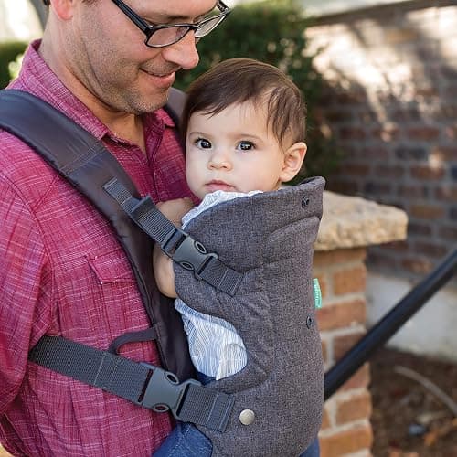 Infantino Flip 4-in-1 Convertible Baby Carrier, Adjustable, Ergonomic Babywearing, Registry Essential, Baby Carrier for Newborn to Toddler, Gray thumbnail 6