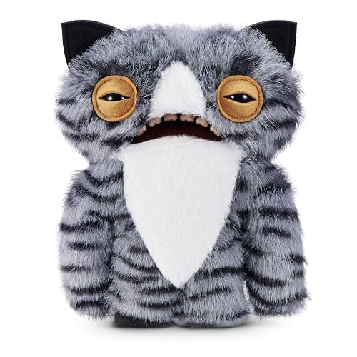Fuggler Alley Cats 9-Inch Plush Toy (Wide Eyed Cat) by ZURU – Funny Ugly Monster Stuffed Animal with Human-Like Teeth, Collectible Plush for Kids, Tweens, Teens, Adults & Cat-Loving Weirdos - Image 1