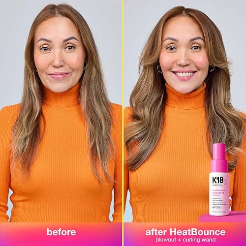 K18 HeatBounce Conditioning Heat Protectant Spray, Lightweight Leave-In Conditioner + 450℉ (232°C) Inside-Out Heat Protection, Soften, Smooth + Detangle All Hair Types thumbnail 4