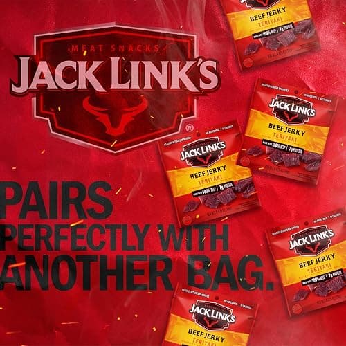 Jack Link's Beef Jerky, Teriyaki, Multipack Bags - Flavorful Meat Snacks for Lunches, Ready to Eat Protein Snacks, Individual Packs - 7g of Protein, Made with 100% Beef - 0.625 oz (Pack of 5) thumbnail 7