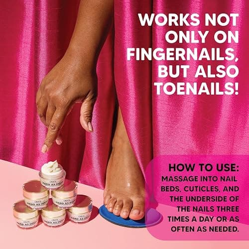 Onyx Professional Hard as Hoof Nail Strengthening Cream, Coconut Scent - Made in USA, Nail Growth and Conditioning Cuticle Cream Stops Splits, Chips, Cracks & Strengthens Nails, 1 oz thumbnail 6