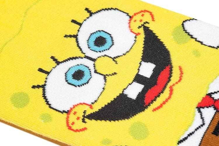 Odd Sox – SpongeBob & Patrick Crew Socks - Official Nickelodeon Funny 90s Cartoon Socks - Size for Men & Women, Bright Novelty Crazy Sock, Comfy Cotton Blend, Fun Gift for TV Fans, Teens & Adults thumbnail 5