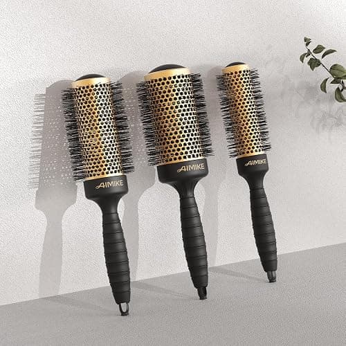AIMIKE Round Brush for Blow Out, Medium Round Hair Brush with Nano Thermal Ceramic Tech, Quick Blow Drying & Styling, Volumizing Blowout Brushes for Women Medium Hair, 1.7 in Barrel (Not-electric) thumbnail 7
