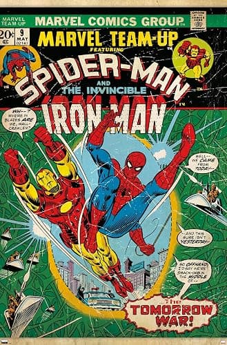 Trends International Marvel Comics Spider-Man - Iron Man Marvel Team-Up #9 Wall Poster, 22.4L x 14.7W, Premium Unframed Version - Image 1