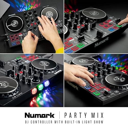 Numark Party Mix II DJ Controller with Lights, 2 Decks, Mixer, Audio Interface and Serato Lite thumbnail 7