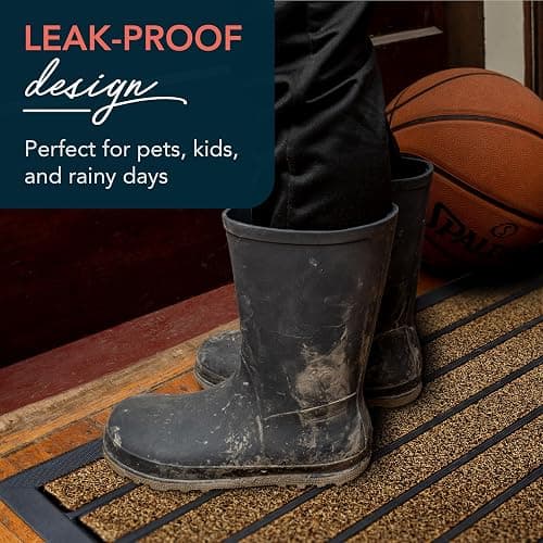 ubdyo Extra Durable Door Mat Outside Entrance (30" x 17", Bright Brown) | Dirt Trapping, Non-Slip Backing, Indoor or Outdoor Use, Welcome Mat, Low Profile, Natural Rubber, Stain Fade Resistant thumbnail 7