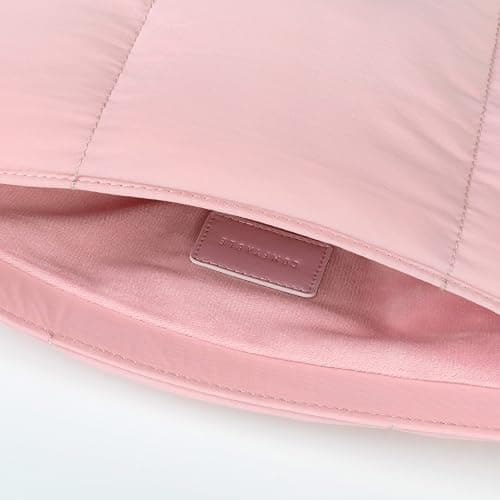 Comfyable Puffy Laptop Sleeve 13 Inch 14 Inch, Quilted Puffer Laptop Carrying Case for Women, Pillow Case Compatible with MacBook Air/Pro M5 M4 M3 M2 Pro/Max 2026, 13" MacBook Neo A18, Pink thumbnail 3