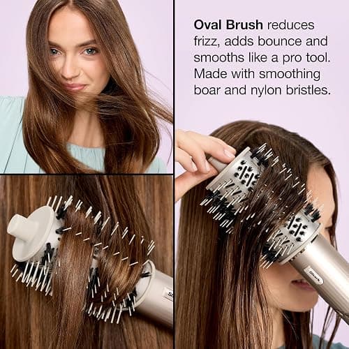 Shark FlexStyle | Air Multi-Styler & Drying System | Hair Dryer Brush for Blowouts with Coanda Auto- Wrap Curlers, Oval & Paddle Brush & Concentrator Attachment | Stone | HD430 thumbnail 9