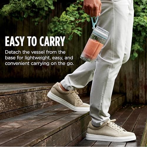 Ninja Blast Max, Portable Blender + Twist & Go, Personal Smoothie, Blend, Ice Crush, 3 Programs, Cordless, 22oz removable Vessel, Dishwasher Safe, Leakproof, Lavender/Teal, BC251PU thumbnail 8
