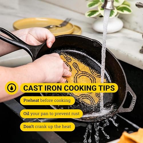 Lodge Pre-Seasoned Cast Iron Skillet Set - Set Includes 8 Inch Skillet, 10.25 Inch Skillet, and 12 inch Skillet - 3 Piece thumbnail 5