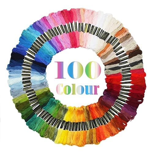 ATDAWN Rainbow Color Embroidery, Cross Stitch Threads, Bracelets, Crafts Floss, 100 Count - Image 1