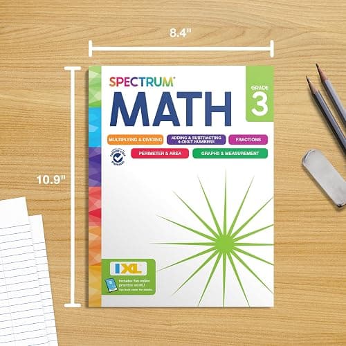 Spectrum 3rd Grade Math Workbook, Mathematics Activity Book for Kids Ages 8-9, Multiplication, Division, Fractions, Addition and Subtraction with 4 Digit Numbers, Classroom or Homeschool Curriculum thumbnail 8