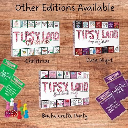 TIPSYLAND Original Edition | Official Product | Hilarious Adult Board Game | Group Game for Game Nights, Parties and More | Fun Challenges, Dares & Mini-Competitions | 3-8 Players thumbnail 8