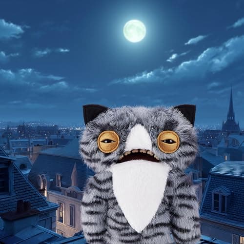 Fuggler Alley Cats 9-Inch Plush Toy (Wide Eyed Cat) by ZURU – Funny Ugly Monster Stuffed Animal with Human-Like Teeth, Collectible Plush for Kids, Tweens, Teens, Adults & Cat-Loving Weirdos thumbnail 2
