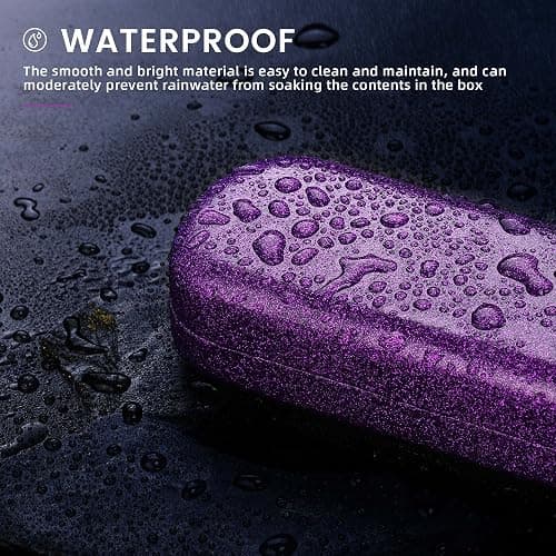 molshine Bling Hard Shell Glasses Case,Portable Sparkling Shiny Eyeglass Case for Men Women Girl Travel Study Work thumbnail 5