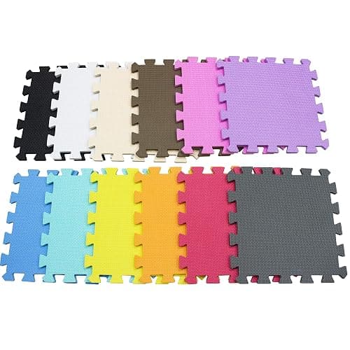 meiqicool 18 Foam Mats Toy Ideal Gift,Colorful Tiles Multi Use,Create & Build A Safe Play Area Interlocking Puzzle eva Non-Toxic Floor for Children Toddler Infant Kids Baby Room & Yard Superyard 0112 thumbnail 8