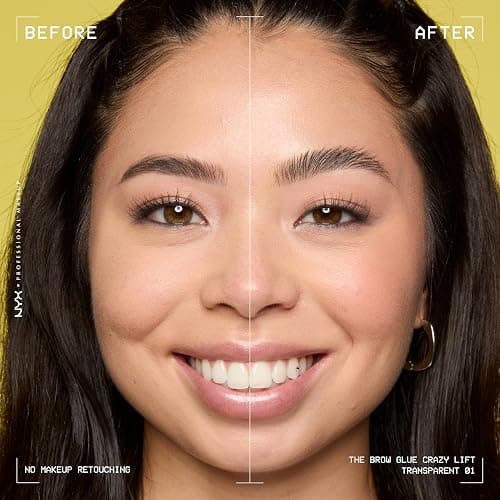 NYX PROFESSIONAL MAKEUP The Brow Glue Crazy Lift, Brow Lamination Gel with 16HR Strong Hold & Built-In Styling Comb - Clear Eyebrow Gel thumbnail 4