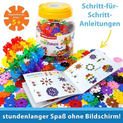 Brain Flakes 500 Piece Set, Ages 3+, Interlocking Plastic Disc Toy for Creative Building, Educational STEM Learning, Construction Block Play for Kids, Teens, Adults, Boys, and Girls thumbnail 2