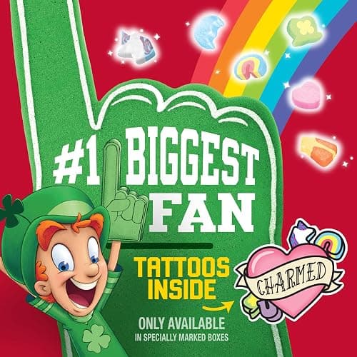 Lucky Charms Gluten Free Cereal with Marshmallows, Kids Breakfast Cereal, Made with Whole Grain, Giant Size, 26.1 oz thumbnail 4
