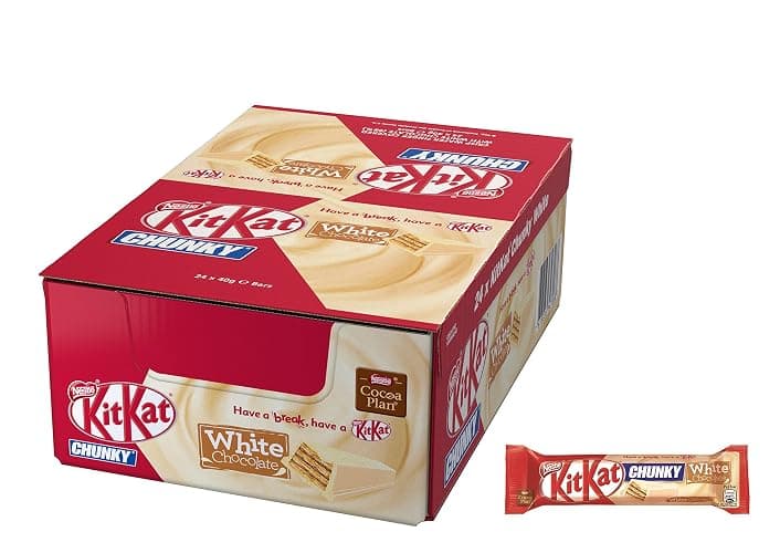 KITKAT Chunky White Chocolate Bar, Pack of 24 - Image 1