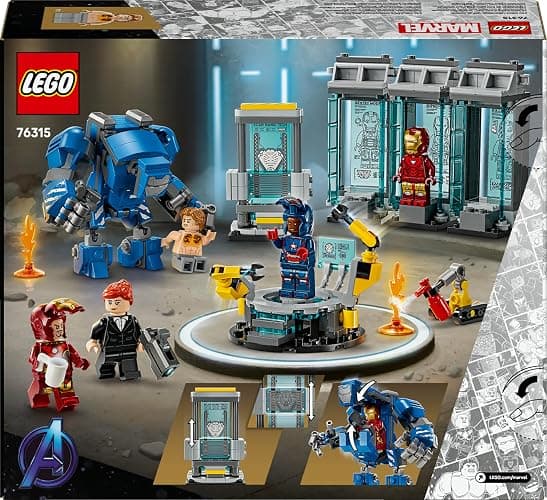 LEGO | Marvel Laboratorio di Iron Man: Sala delle Armature - Giocattolo per Fan dei Supereroi con Mech e 5 Minifigure come Aldrich Killian e Robot Dum-E - Regalo Avengers per Bambini da 8 Anni 76315 thumbnail 11