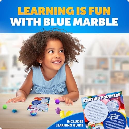 Blue Marble Bouncy Ball Science Kit - Make Up to 45 Glow in The Dark Bouncy Balls for Kids with 6 Colors & 5 Mold Shapes, DIY STEM Projects, Science Kit, Kids Science Projects thumbnail 6