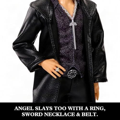 Monster High Skullector Buffy The Vampire Slayer Doll 2-Pack | Buffy and Angel Collector 2-Pack, Faux-Leather Clothes with Accessories like Stake, Crossbow, Doll Stands (Amazon Exclusive) thumbnail 4
