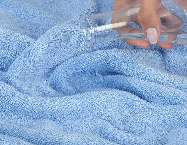 American Soft Linen Luxury 6 Piece Towel Set, 2 Bath Towels 2 Hand Towel 2 Washcloths, 600 GSM 100% Cotton Turkish Towels for Bathroom, Sky Blue Towel Sets thumbnail 7