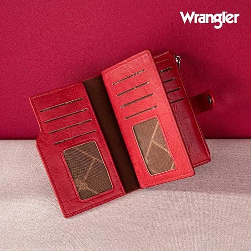 Wrangler Wallet for Women Bifold Card Holder with Zipper and ID Window thumbnail 2