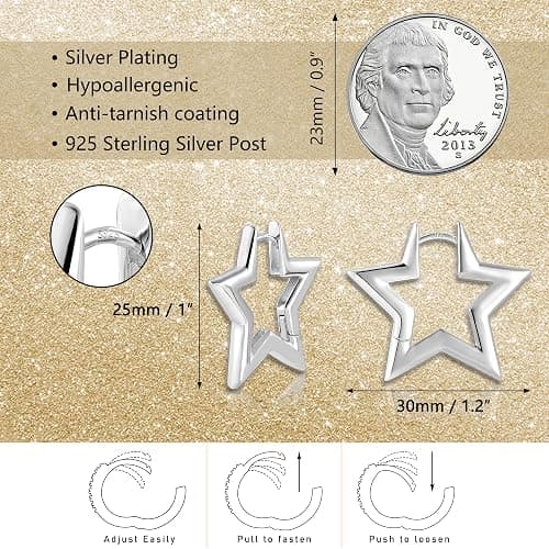 ALEXCRAFT Creolen Gold Silber Klein Ohrringe silber 925 Geschenk für Frauen Freundin Mama Mädchen thumbnail 6