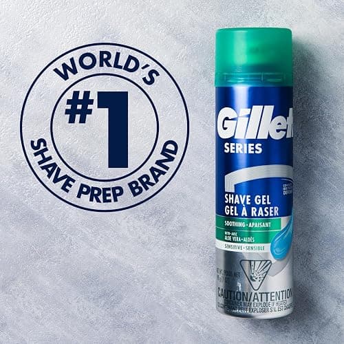 Gillette Series 3X Action Shave Gel, Sensitive Twin Pack, 7 Oz (Pack of 2) thumbnail 7
