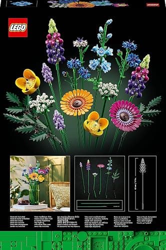 Lego Botanicals Wildblumenstrauß Set - Künstliche Blumen mit Mohn und Lavendel zum Basteln für Erwachsene - Geschenkidee für Heimdeko - Botanik Kollektion 10313 - Single thumbnail 8