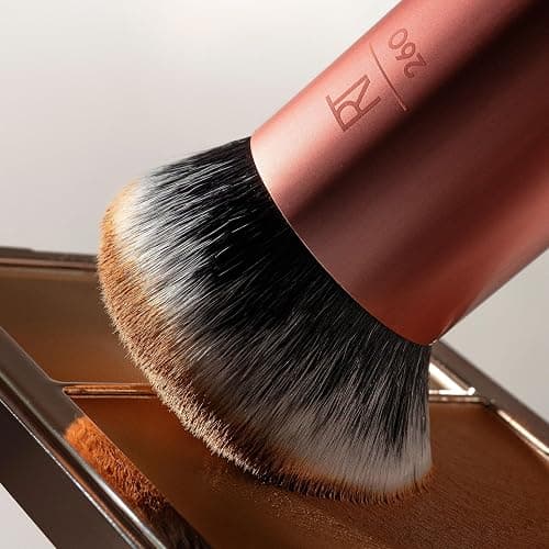 Real Techniques Bubble Blending Makeup Brush, Multipurpose Foundation Brush For Liquid, Cream, & Powder Products, Unique Round Brush Head, Synthetic Bristles, Vegan & Cruelty Free, 1 Count thumbnail 7