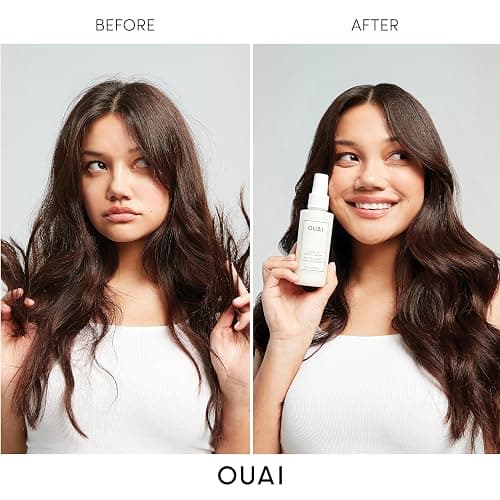 OUAI Leave In Conditioner Bundle - Multitasking Heat Protectant Spray for Hair - Prime Hair for Style, Smooth Flyaways, Add Shine & Use as Detangling Spray (2 Count, 1.5 Oz/4.7 Oz) thumbnail 6